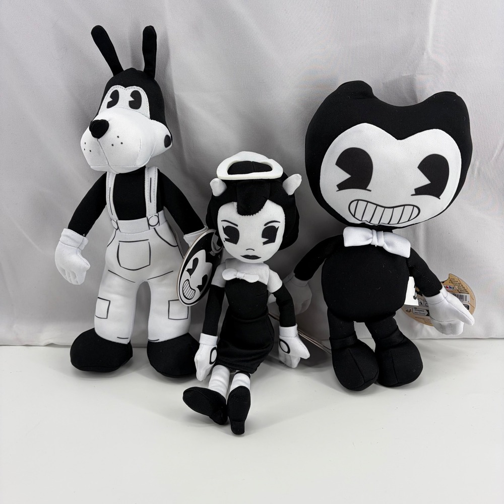 Bendy and the Ink Machine Plush Set Boris Alice Bendy Jakks Pacific NWT